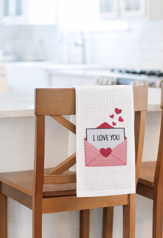 Valentine Envelope Tea Towel
