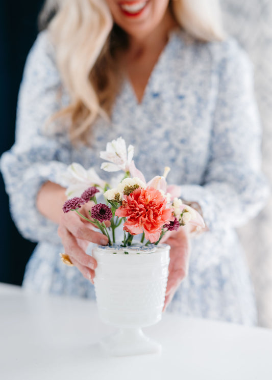 Handmade Clay Flower Frog