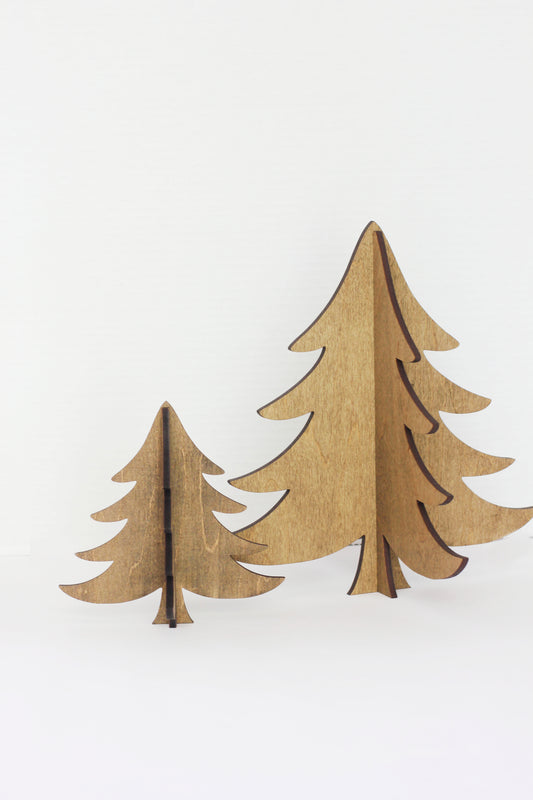 O Tannenbaum Walnut Wood Christmas Tree