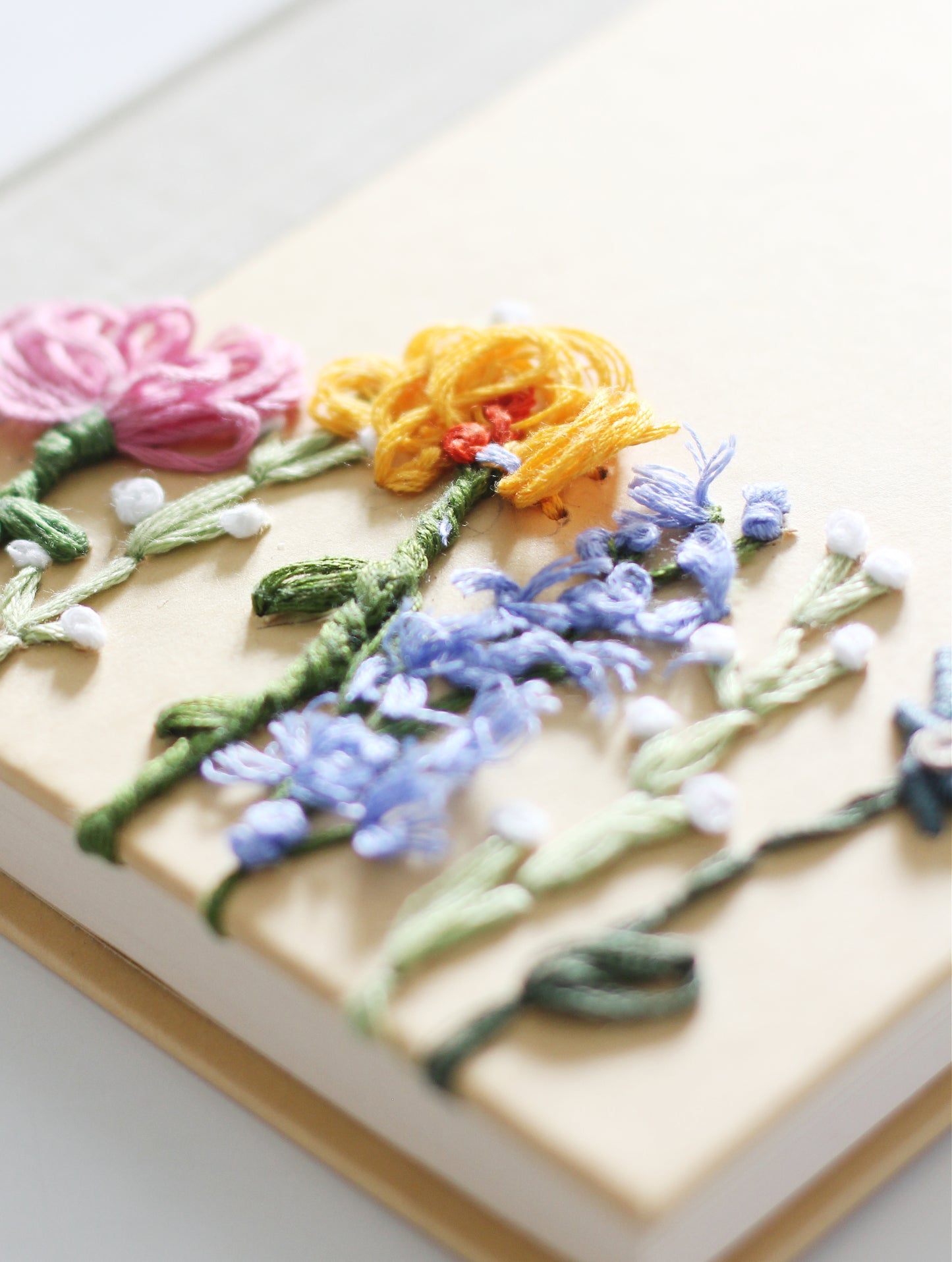 Hand Embroidered Garden Party Book