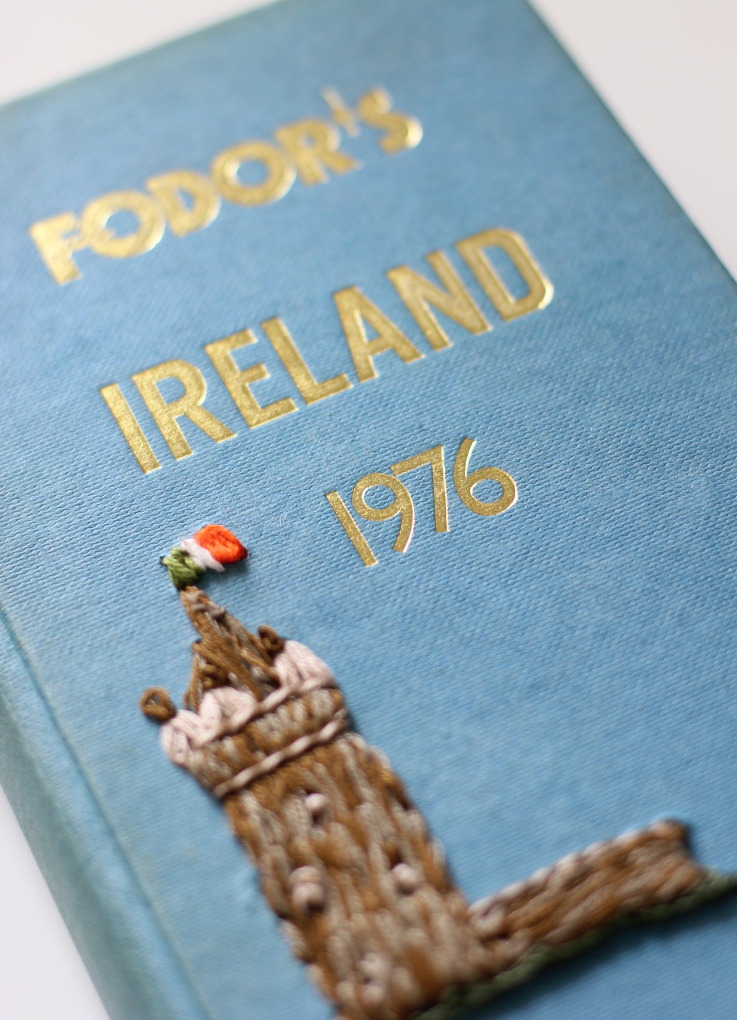 Hand Embroidered Book Luck of the Irish
