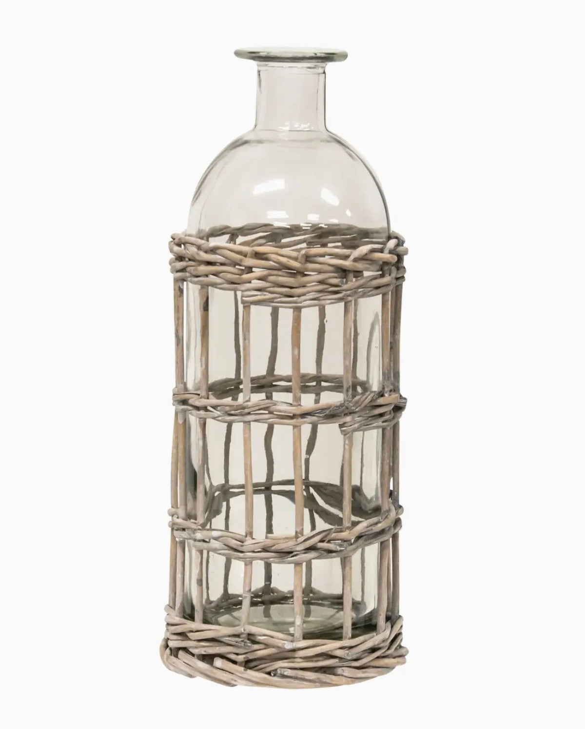 9" Ash and Willow Wrapped Bottle Vase