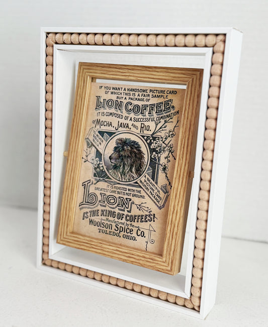 Beaded Frame With Vintage Artwork