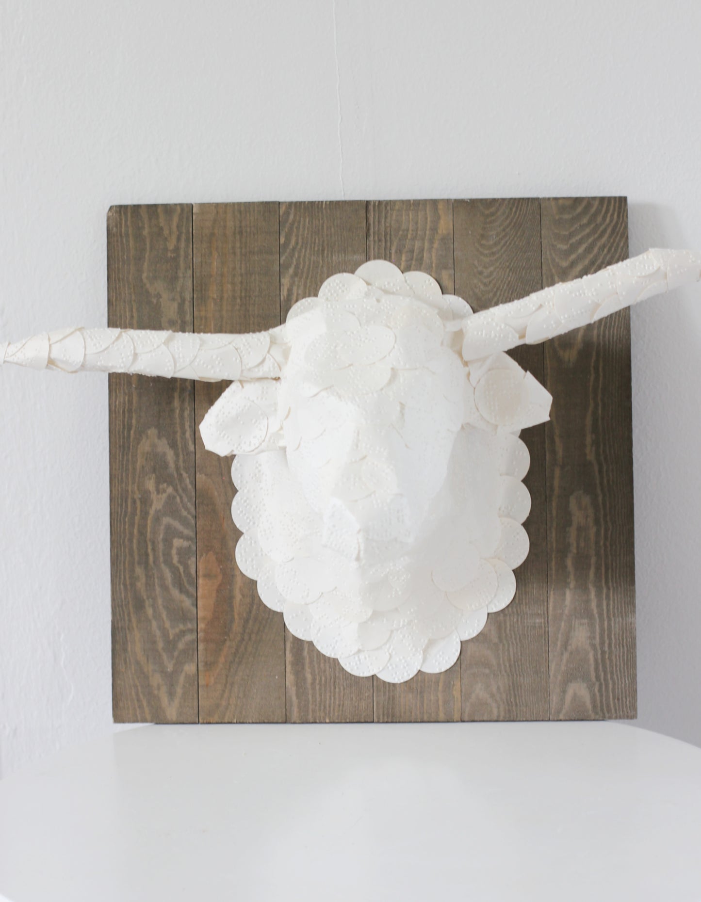 Longhorn Sculpture From Braille Paper
