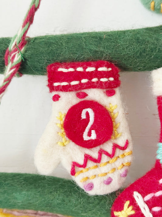 Embroidered and Felted Advent Calendar