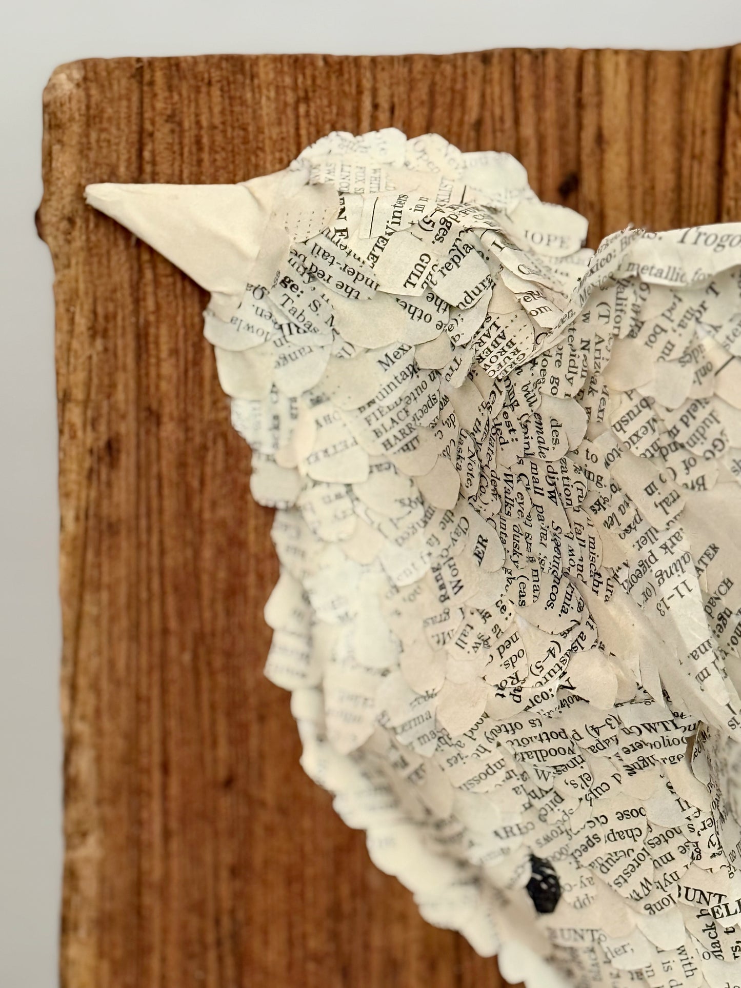 Book Page Bird Sculpture