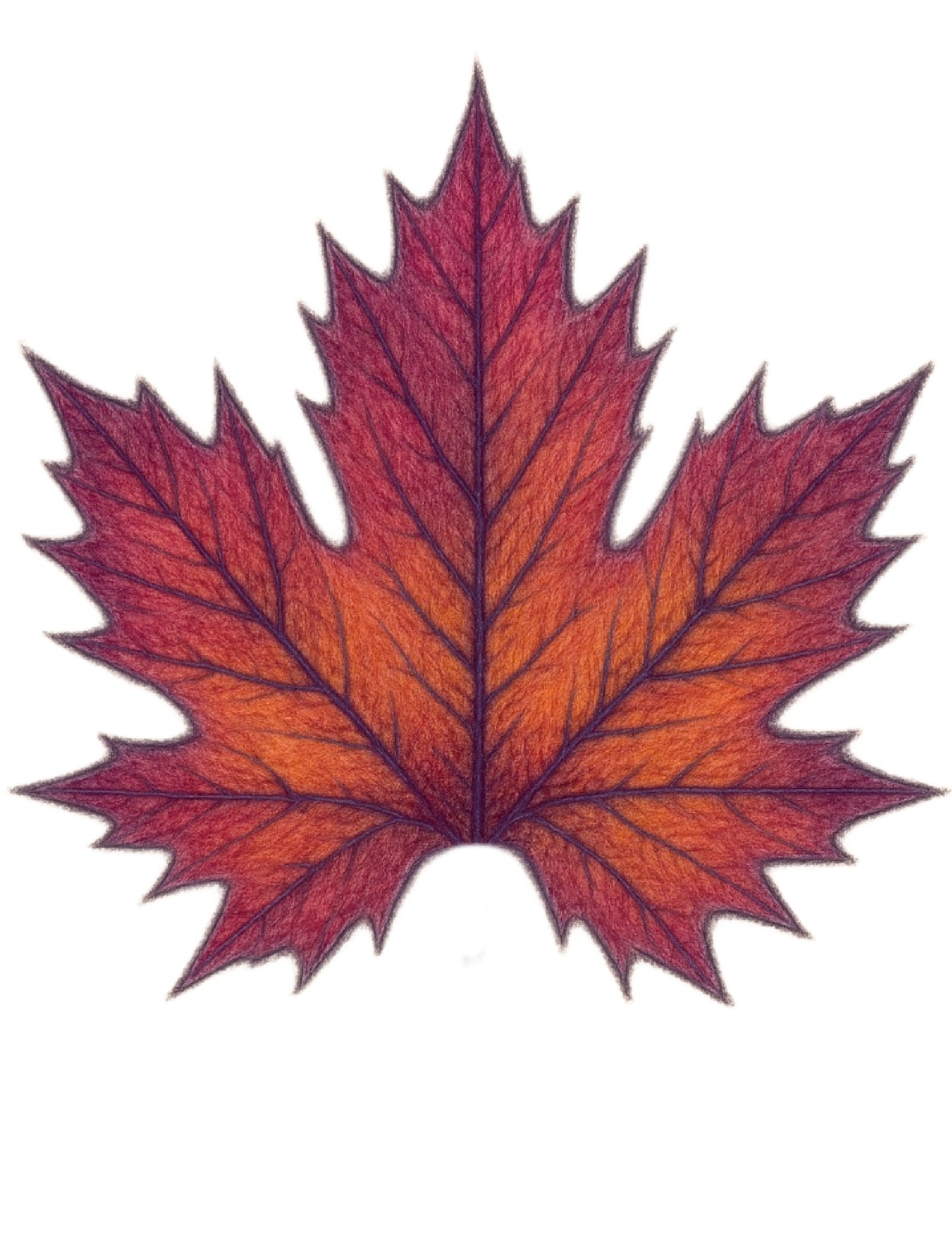 Printable Digital Download Red Leaf Vase