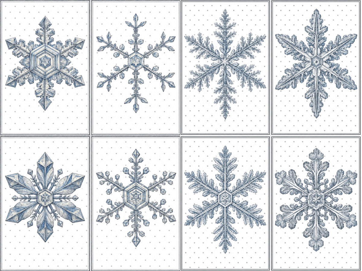 Vintage Snowflake Printables For Framed Ornaments