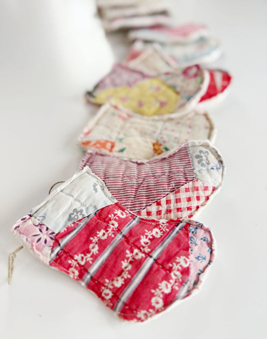 Quilted Vintage Stocking Garland