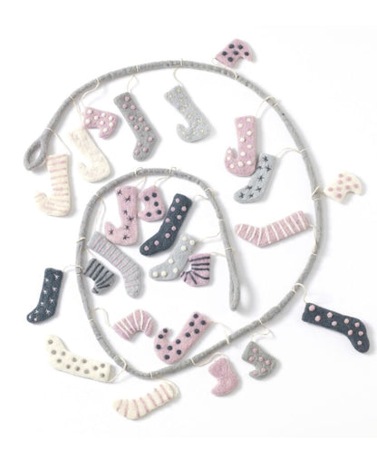 Felted Stocking Garland