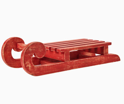 Red Wooden Sleigh