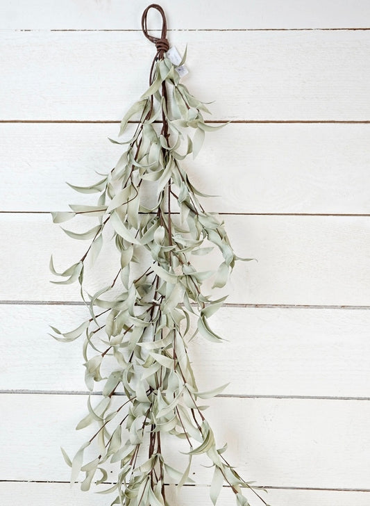 Flocked Herb Leaves Garland