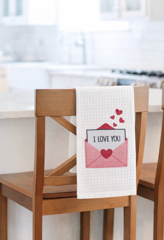 Valentine Envelope Tea Towel