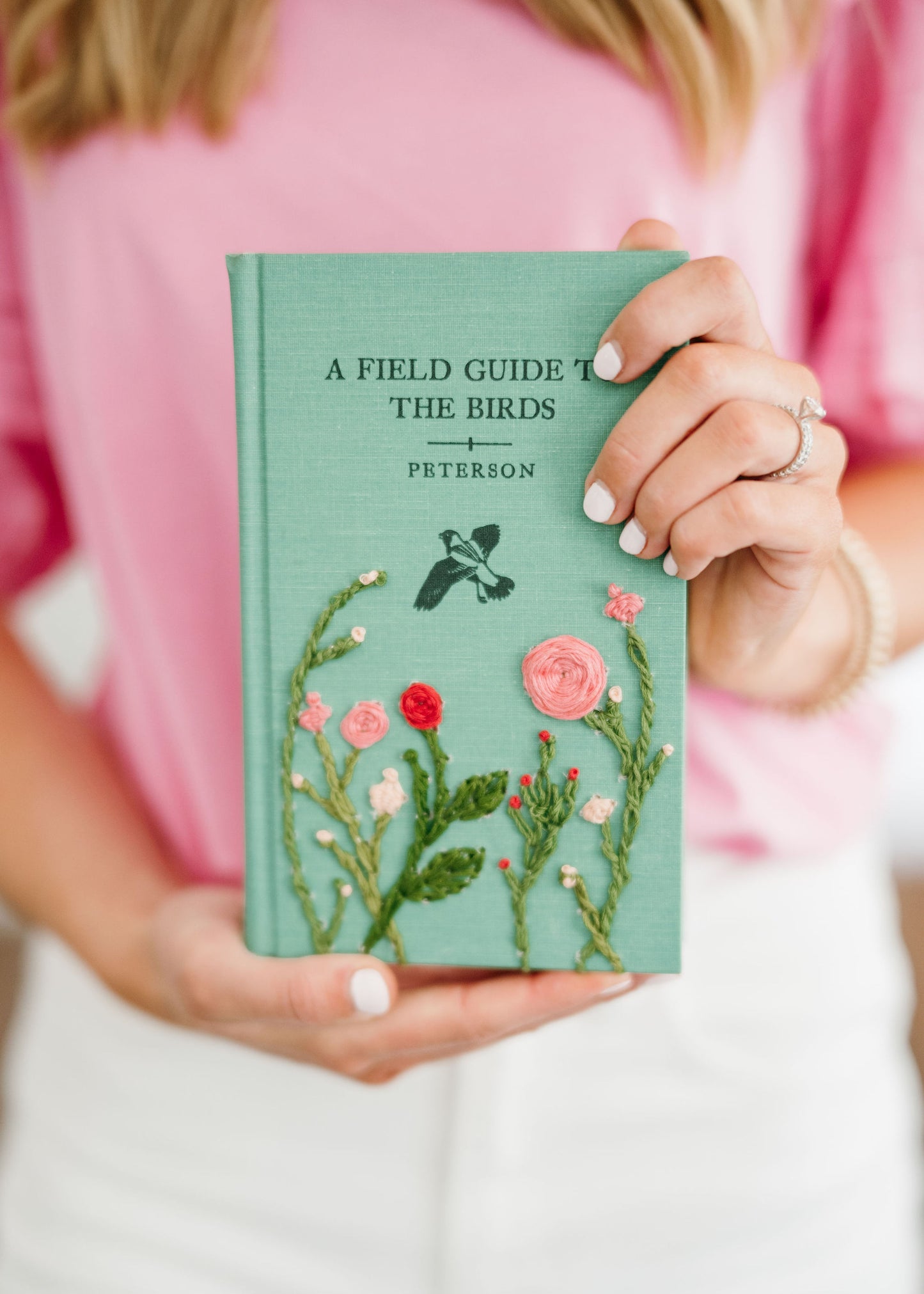 Hand Embroidered Book A Field Guide To Birds