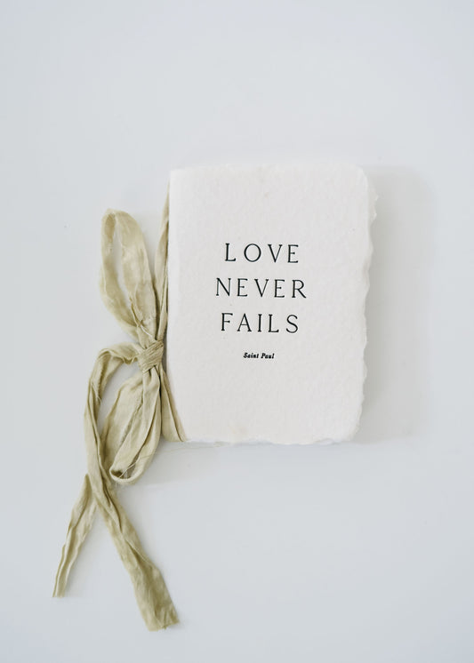 Vanilla "Love Never Fails" Notebook