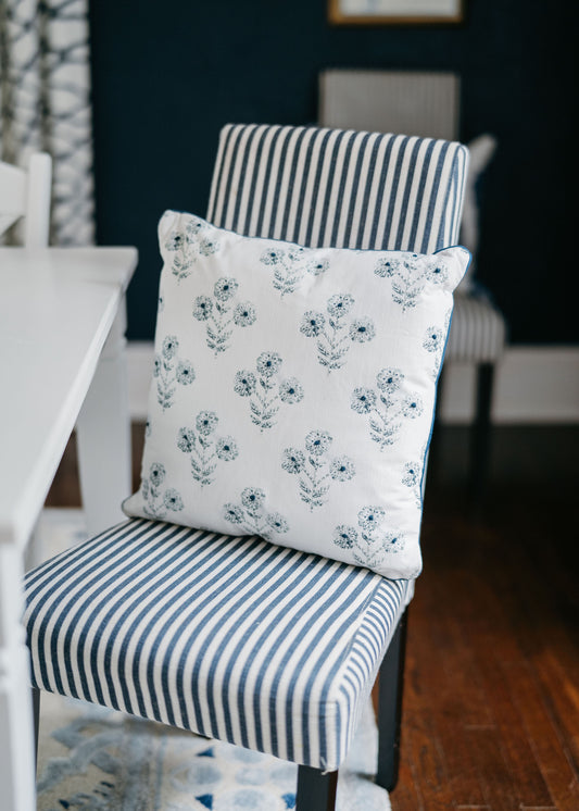 Vintage Indigo Floral Pillow