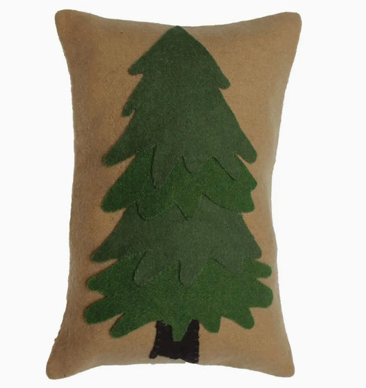 Small Farmhouse Christmas Tree Pillow