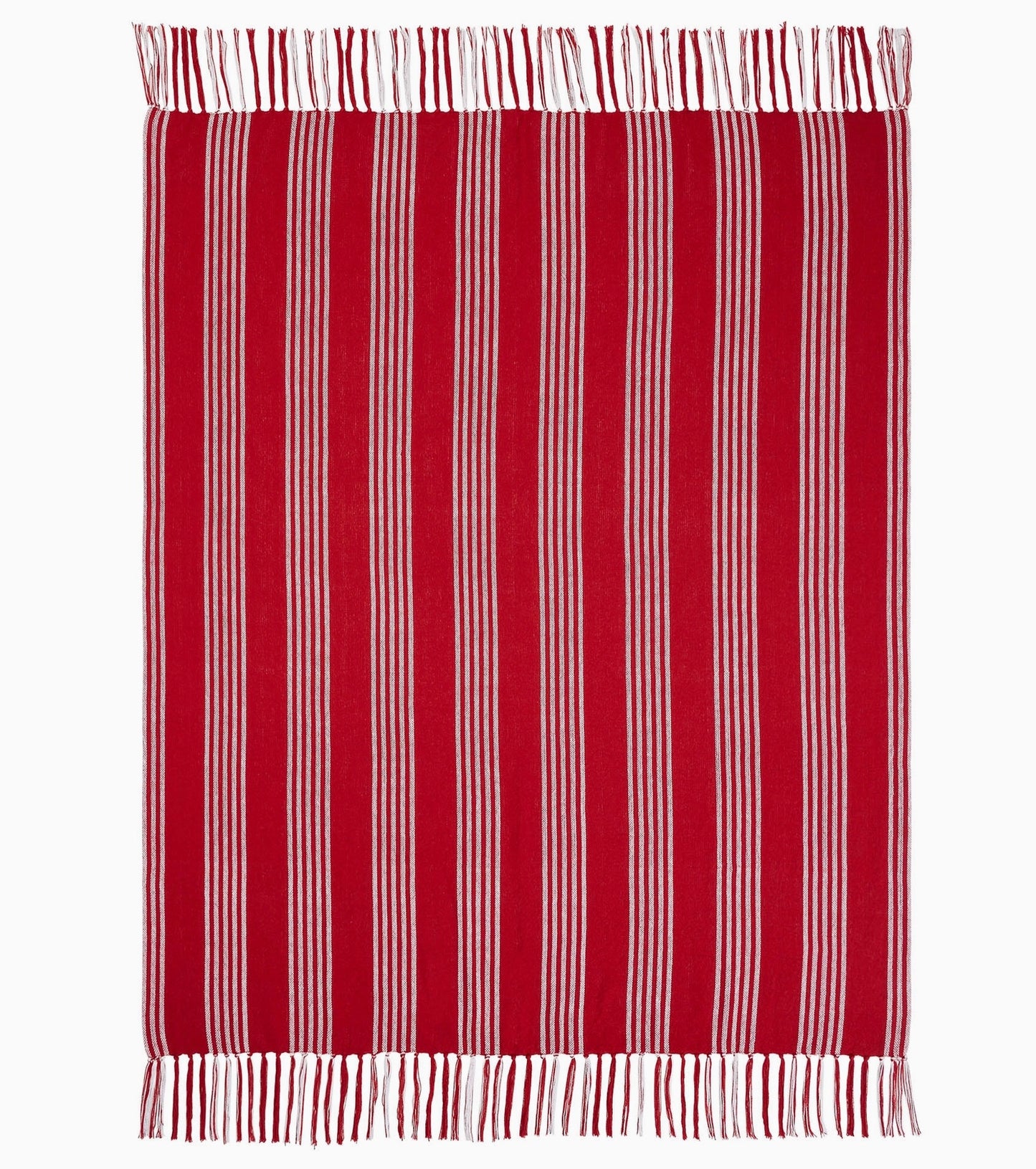 Red Striped Throw