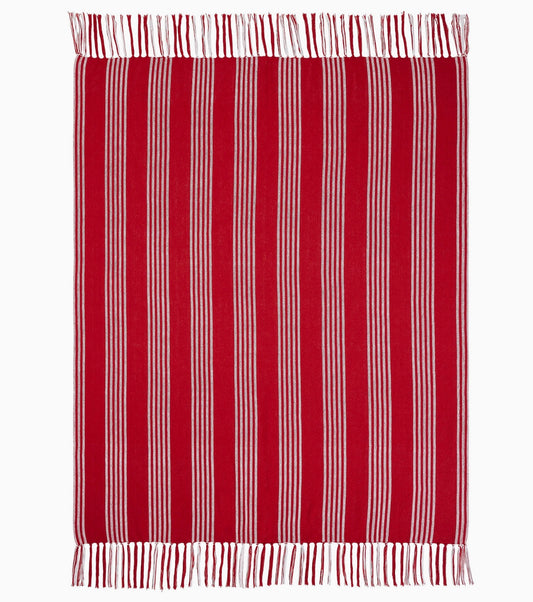 Red Striped Throw