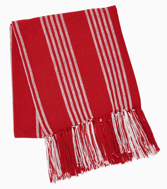 Red Striped Throw