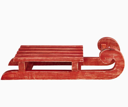 Red Wooden Sleigh
