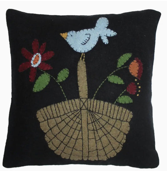 Small Basket of Plenty Wool Pillow