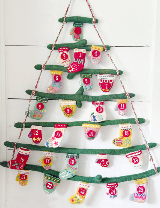 Embroidered and Felted Advent Calendar