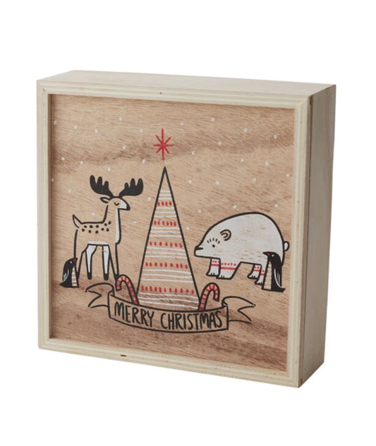 Wood Christmas Animals Set