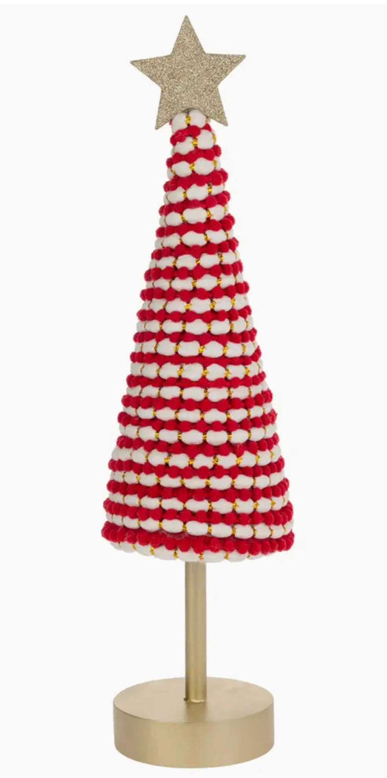 Red Pom Pom Christmas Tree