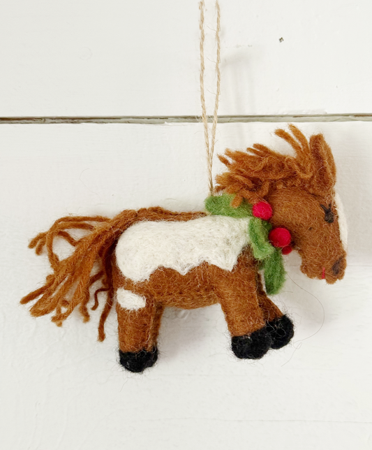 Felt Horse Ornament
