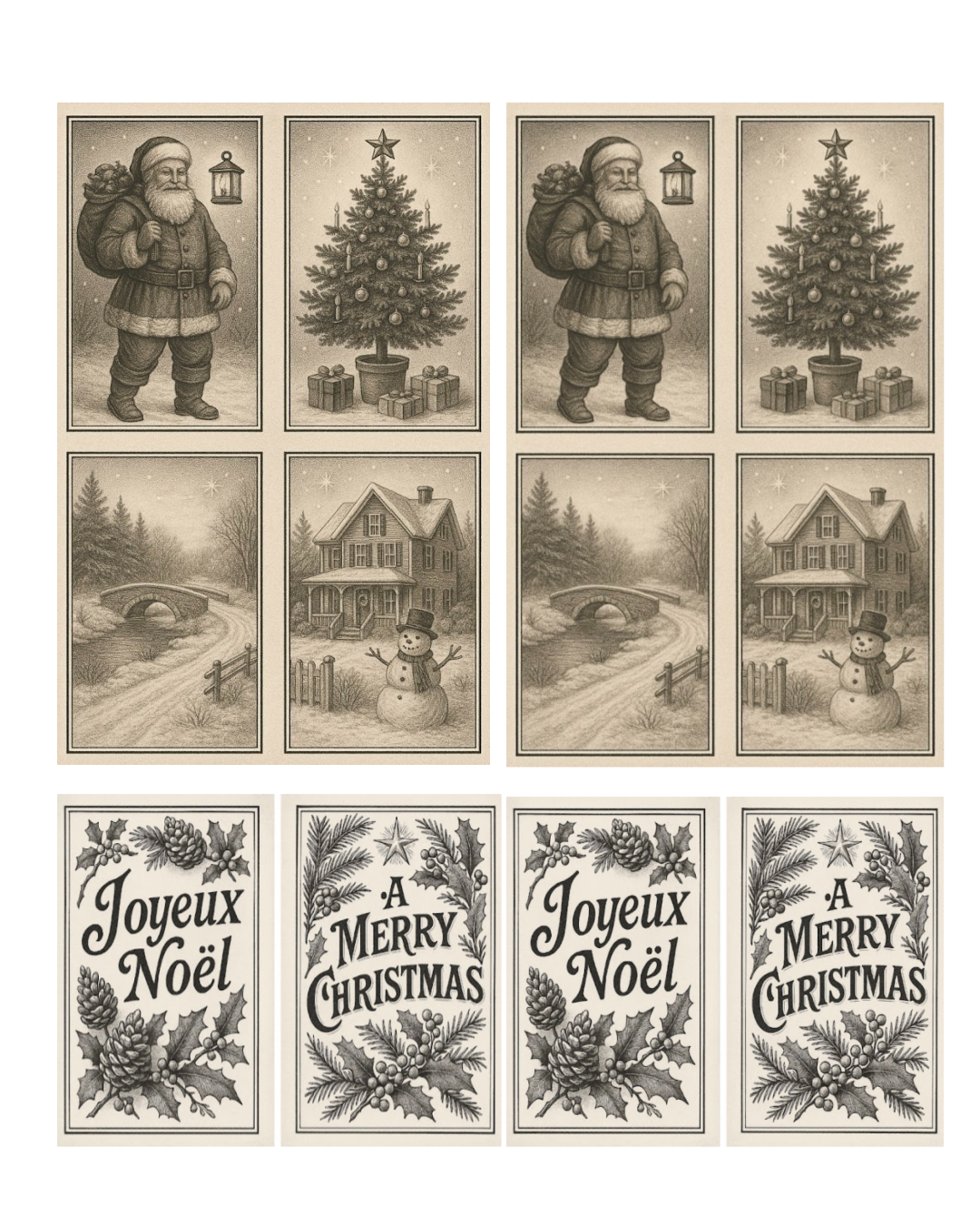 Vintage Printables For Framed Ornaments