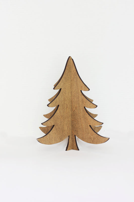 O Tannenbaum Walnut Wood Christmas Tree