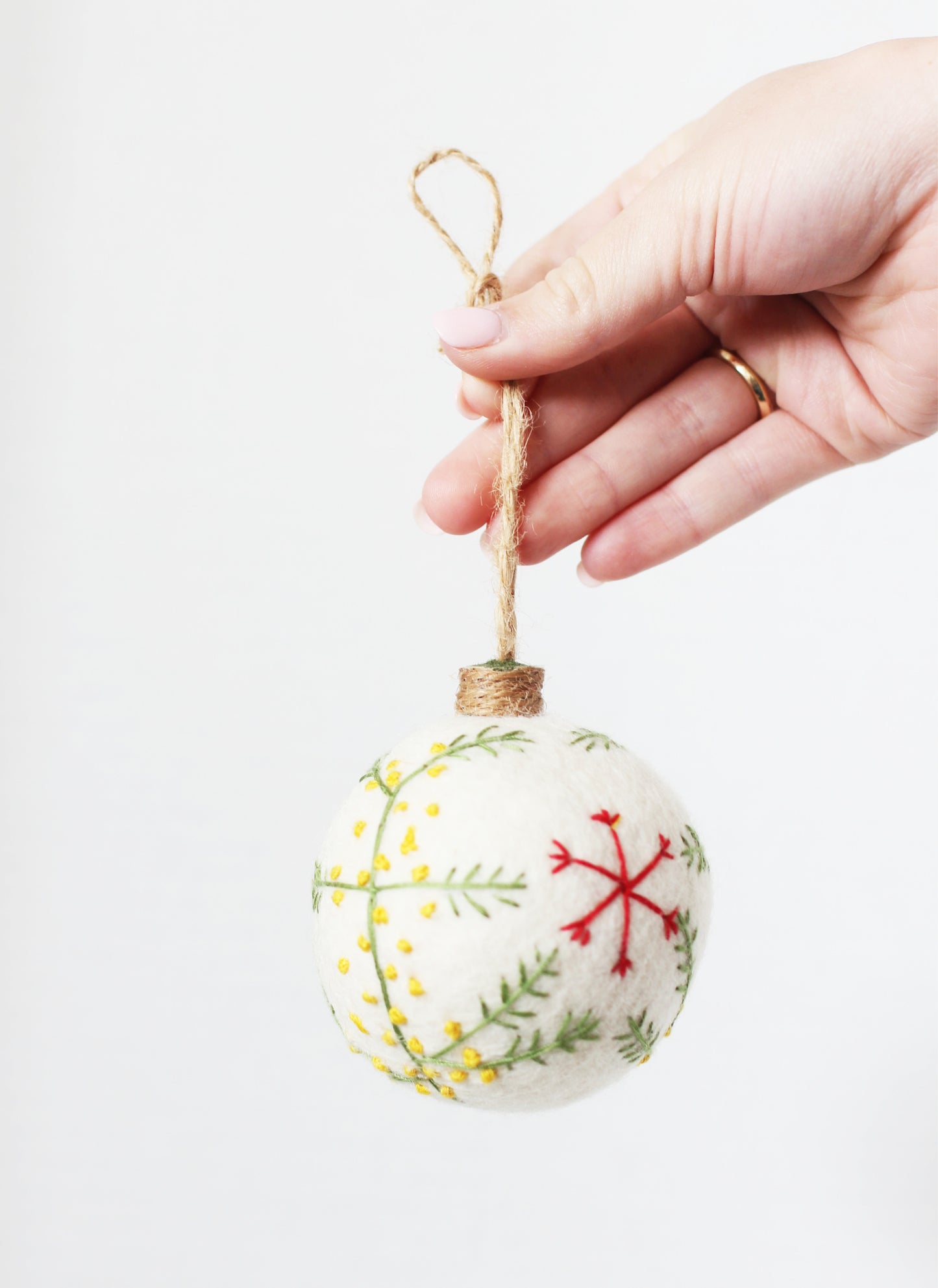 Noel Needlework Holiday Ornaments-White
