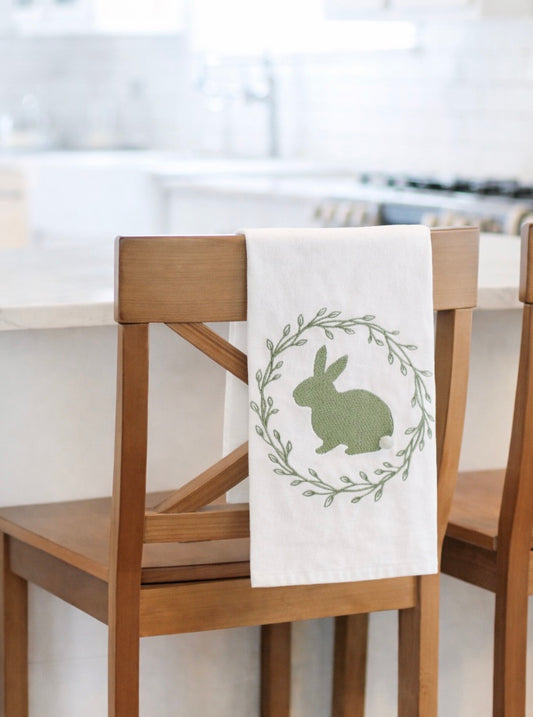 Circle Bunny Tea Towel