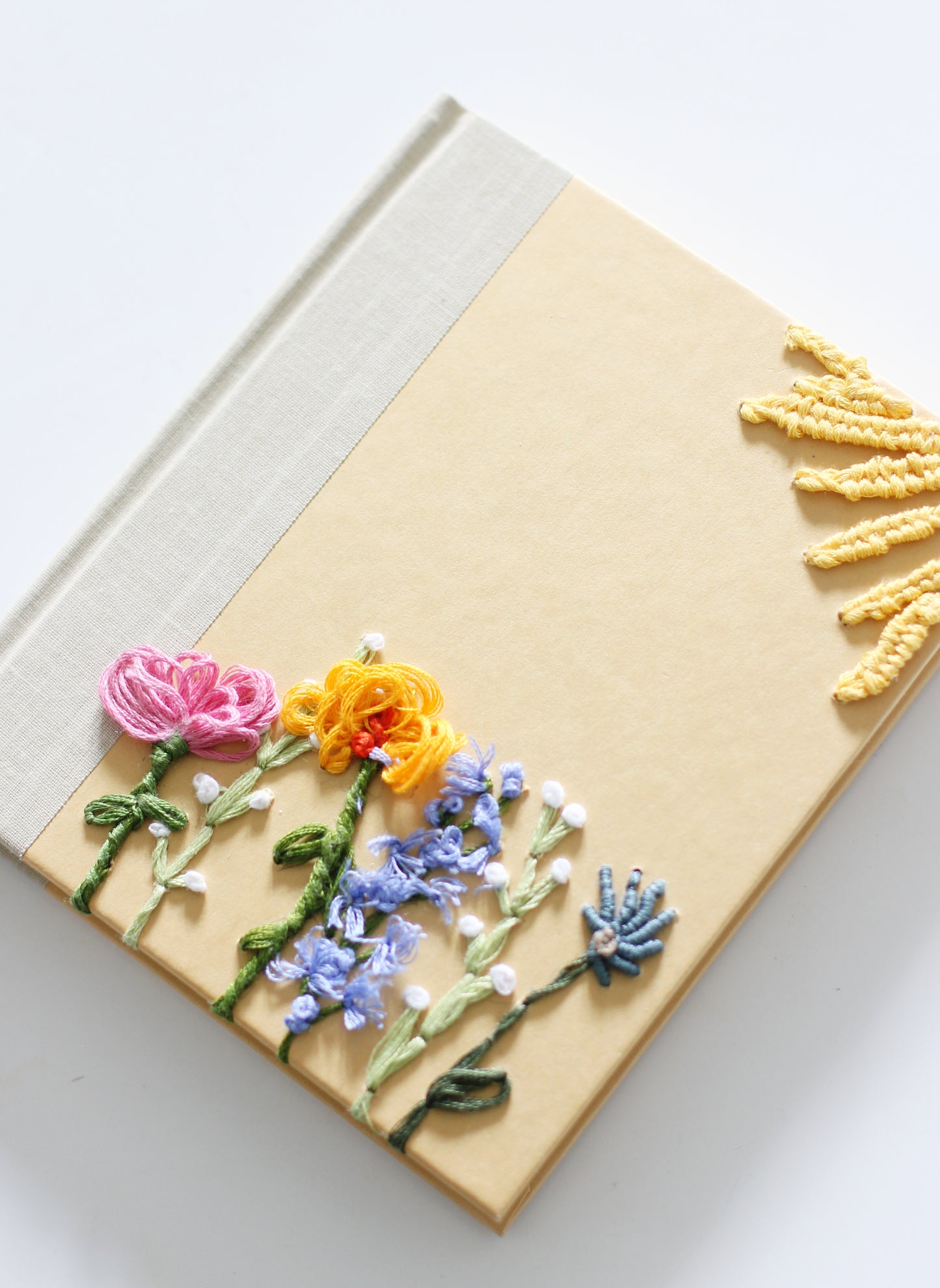 Hand Embroidered Garden Party Book
