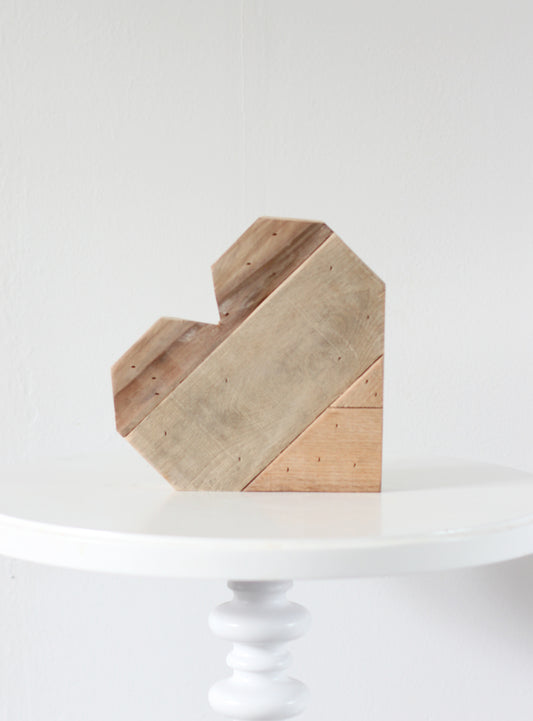 Distressed Wooden Heart