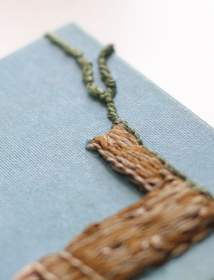 Hand Embroidered Book Luck of the Irish