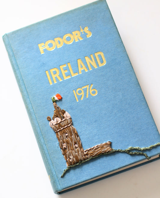 Hand Embroidered Book Luck of the Irish
