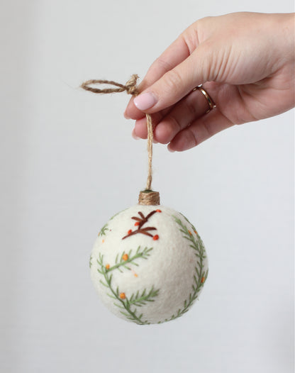 Noel Needlework Holiday Ornaments-White