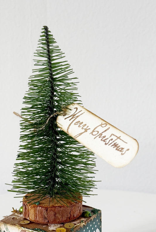 Handmade Christmas Vintage Christmas Tree Art