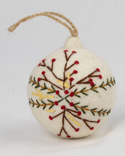 Noel Needlework Holiday Ornaments-White