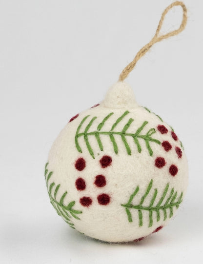 Noel Needlework Holiday Ornaments-White
