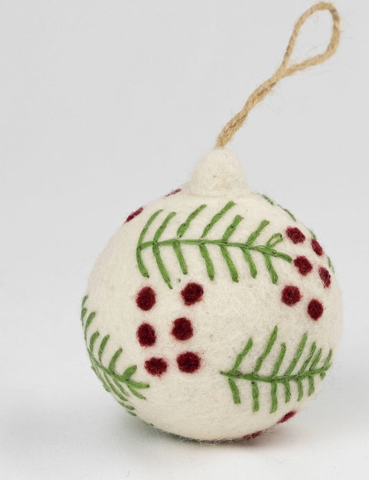 Noel Needlework Holiday Ornaments-White