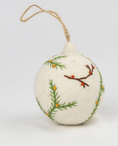 Noel Needlework Holiday Ornaments-White