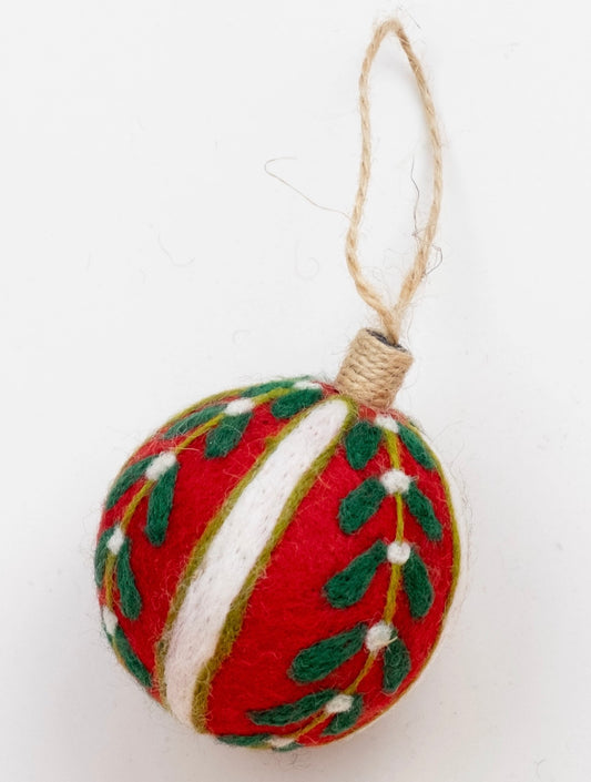 Noel Needlework Holiday Ornaments-Red