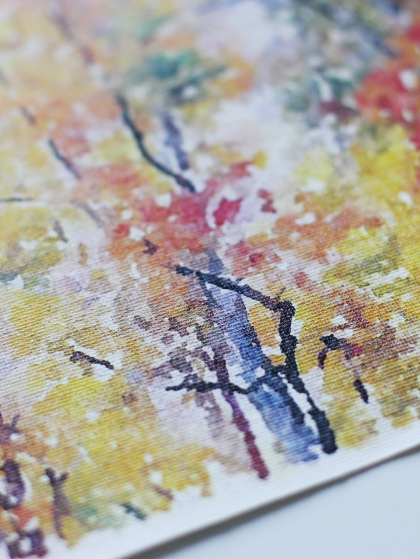 Fall In a Yellow Wood Rolled Canvas Art Print