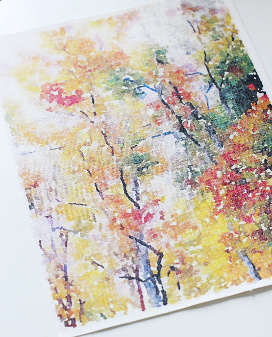 Fall In a Yellow Wood Rolled Canvas Art Print