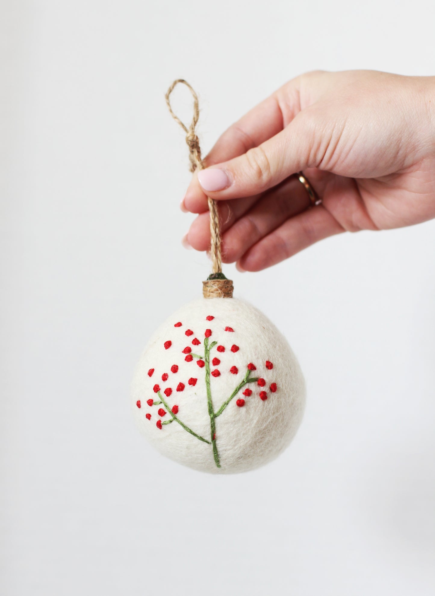 Noel Needlework Holiday Ornaments-White
