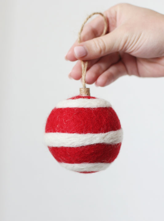 Noel Needlework Holiday Ornaments-Red