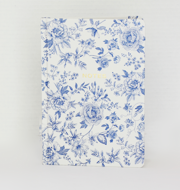Blue and White Blooms Journal